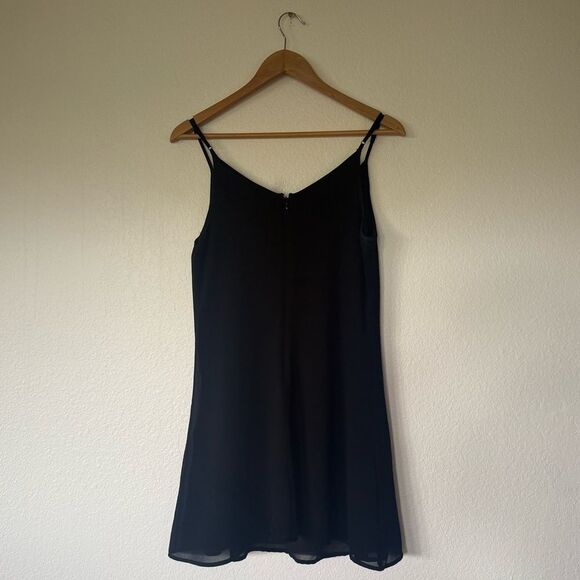Naked Zebra Black Slip Mini Dress Spaghetti Strap - Picture 4 of 6